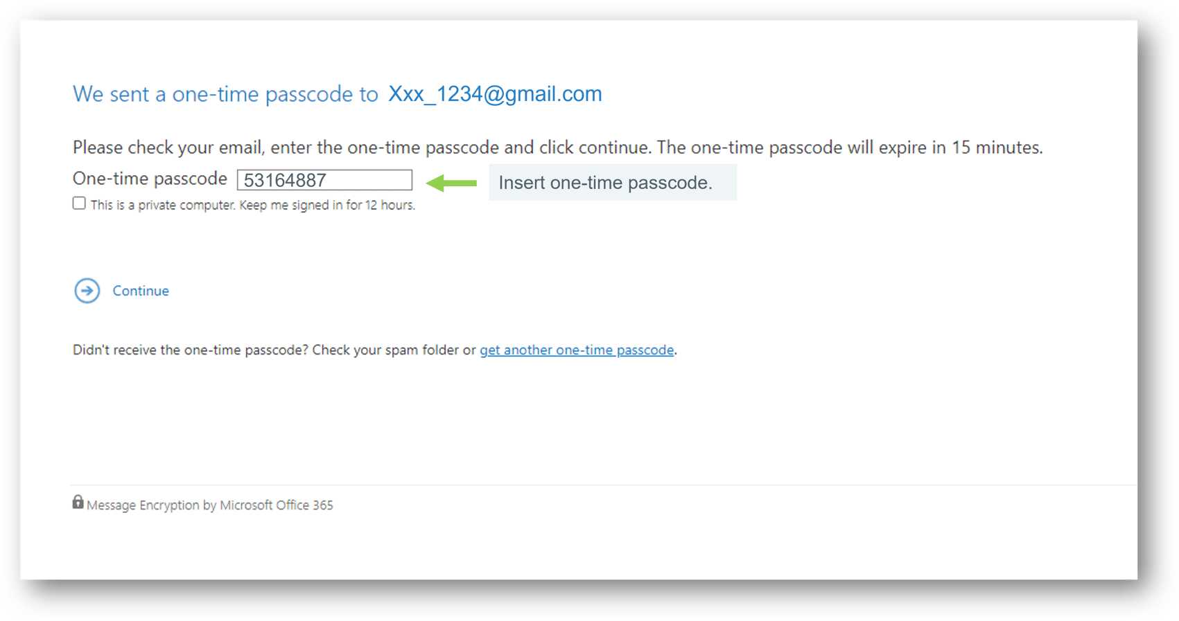 Secure Email Communication Receiving a Message